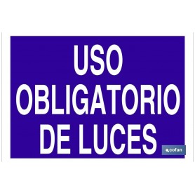▷ Cartel Uso obligatorio Luces | Ferreidea