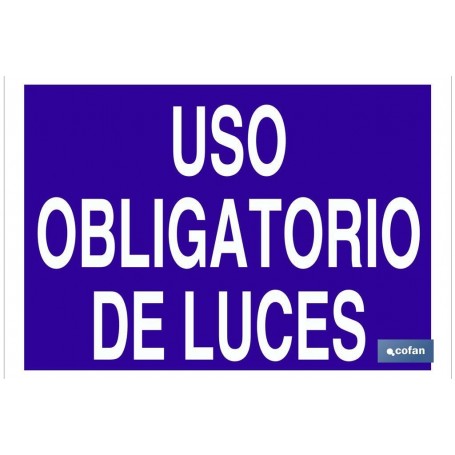 ▷ Cartel Uso obligatorio Luces | Ferreidea