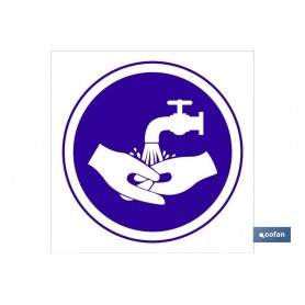 ▷ Cartel Obligatorio lavarse manos | Ferreidea