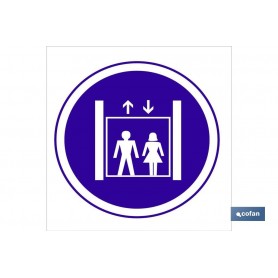▷ Cartel Obligatorio uso ascensor | Ferreidea