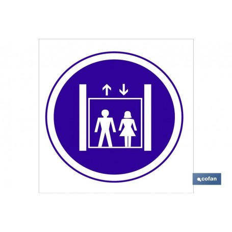 ▷ Cartel Obligatorio uso ascensor | Ferreidea