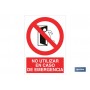 ▷ Cartel No utilizar en caso de emergencia | Ferreidea