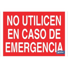 ▷ Cartel No utilicen en caso de emergencia | Ferreidea