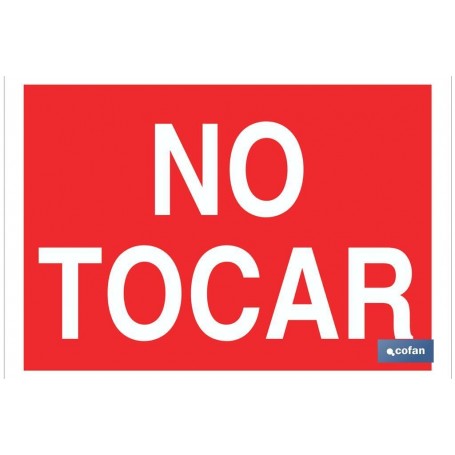 ▷ Cartel No tocar Color Rojo | Ferreidea