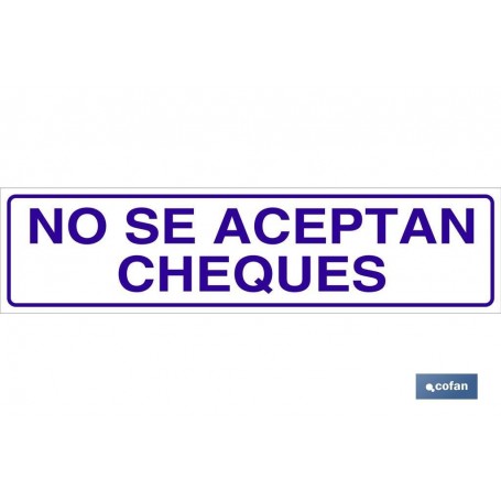 ▷ Cartel No Se Aceptan Cheques | Ferreidea