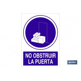 ▷ Señal No obstruir la puerta | Ferreidea