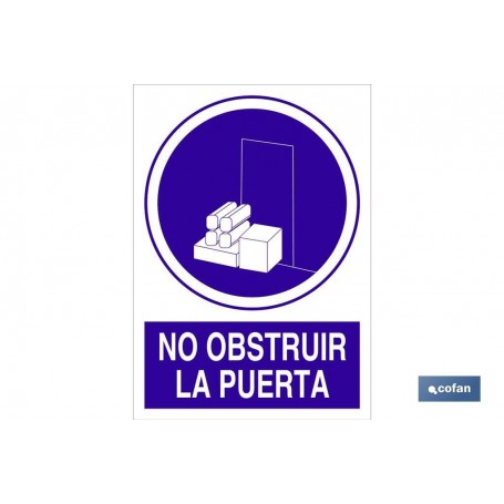 ▷ Señal No obstruir la puerta | Ferreidea