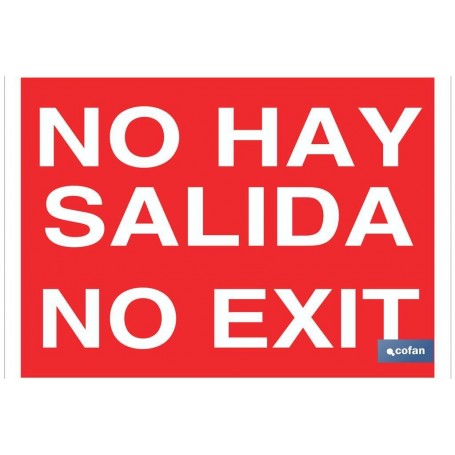 ▷ Cartel No hay salida. No exit | Ferreidea