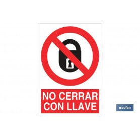 ▷ Cartel No cerrar con llave | Ferreidea