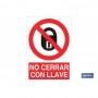 ▷ Cartel No cerrar con llave | Ferreidea