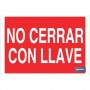 ▷ Cartel No cerrar con llave Color Rojo | Ferreidea