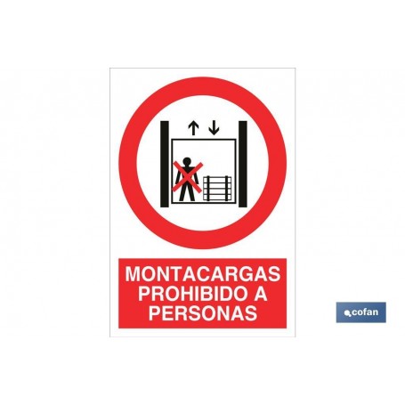 ▷ Señal Montacargas prohibido a personas | Ferreidea