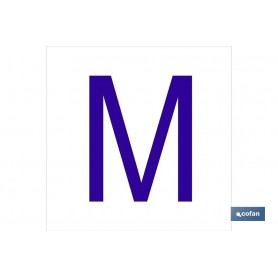 ▷ Cartel M Letra en glasspack | Ferreidea