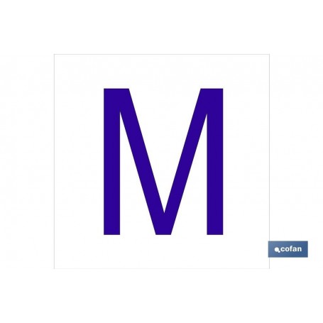 ▷ Cartel M Letra en glasspack | Ferreidea