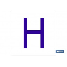 ▷ Cartel H Letra en glasspack | Ferreidea
