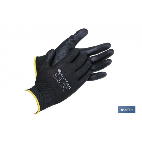 ▷ Guantes Soporte de Nylon Impregnados Negro (100% Nylon) | Ferreidea