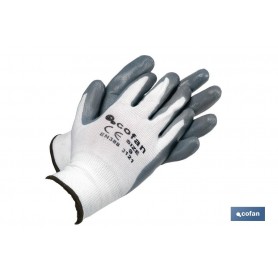 ▷ Guantes Soporte de Nylon Impregnados Gris-Blanco (100% Nylon) | Ferreidea