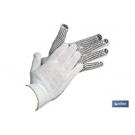 ▷ Guantes de Punto de Algodón (Con Puntos de PVC) | Ferreidea