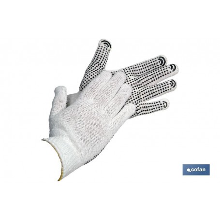 ▷ Guantes de Punto de Algodón (Con Puntos de PVC) | Ferreidea