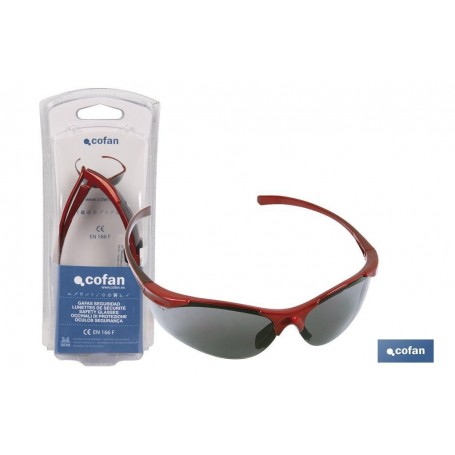 ▷ Gafas Seguridad Modelo  Roja. UNE-EN 166 F. | Ferreidea