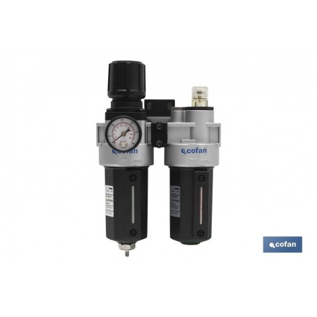 ▷ Filtro con regulador y lubricante roscas 3/8" | Ferreidea