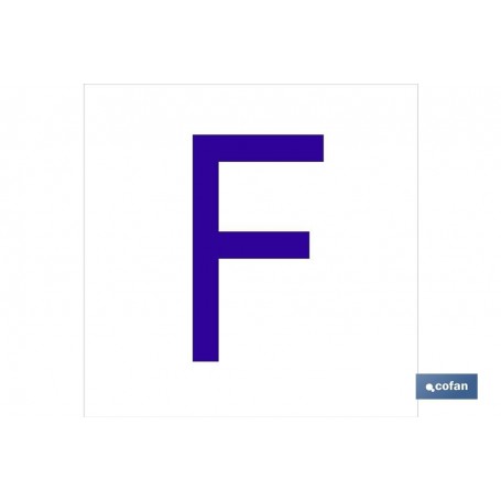 ▷ Cartel F Letra en glasspack | Ferreidea