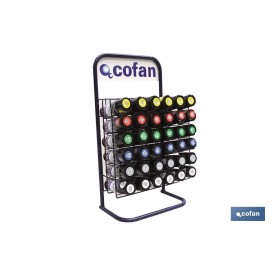 ▷ Expositor 36 botes pintura acílica (varios colores) | Ferreidea