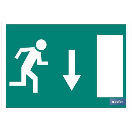 ▷ Cartel Salida emergencia "Abajo" | Ferreidea