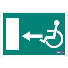 ▷ Cartel Salida Minusválidos "Izquierda" | Ferreidea