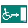 ▷ Cartel Salida Minusválidos "Derecha" | Ferreidea