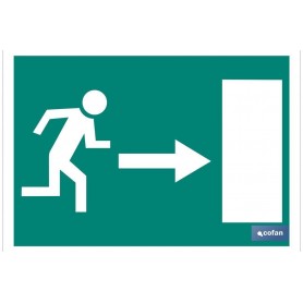 ▷ Señal Salida emergencia luminiscente puerta derecha | Ferreidea