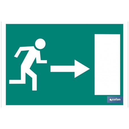 ▷ Señal Salida emergencia luminiscente puerta derecha | Ferreidea