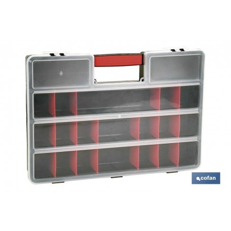 ▷ Estuche en plástico "Super" 21 compartimentos | Ferreidea
