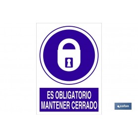 ▷ Señal Es obligatorio mantener cerrado | Ferreidea