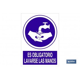▷ Señal Es obligatorio lavarse las manos | Ferreidea