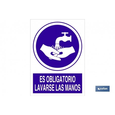▷ Señal Es obligatorio lavarse las manos | Ferreidea