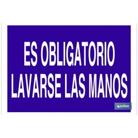 ▷ Cartel Es obligatorio lavarse las manos | Ferreidea