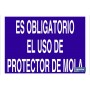 ▷ Cartel Es obligatorio el uso de protector de mola | Ferreidea