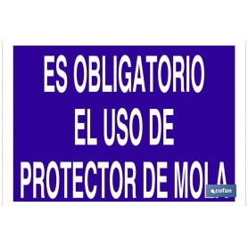▷ Cartel Es obligatorio el uso de protector de mola | Ferreidea