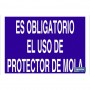▷ Cartel Es obligatorio el uso de protector de mola | Ferreidea