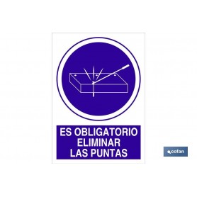 ▷ Señal Es obligatorio eliminar las puntas | Ferreidea