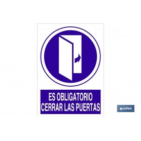 ▷ Señal Es obligatorio cerrar las puertas | Ferreidea