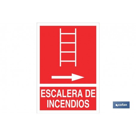 ▷ Cartel Escalera de incendios Derecha | Ferreidea