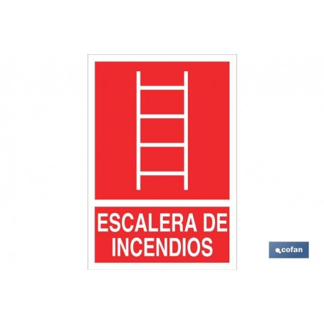 ▷ Cartel Escalera de incendios Luminiscente | Ferreidea