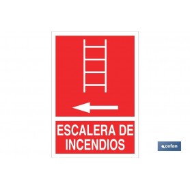 ▷ Cartel Escalera de incendios Izquierda | Ferreidea