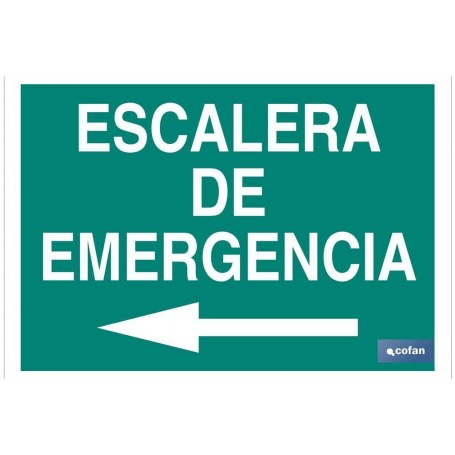 ▷ Señal Escalera de Emergencia izquierda | Ferreidea