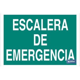 ▷ Señal Escalera de Emergencia Con Texto Luminiscente | Ferreidea