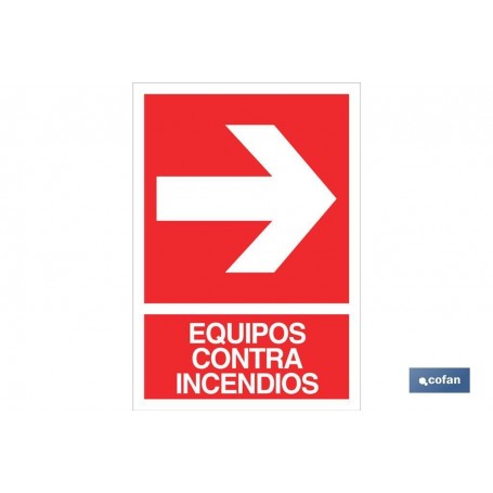 ▷ Cartel Equipos contra incendios Derecha | Ferreidea