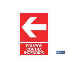 ▷ Cartel Equipos contra incendios Izquierda | Ferreidea