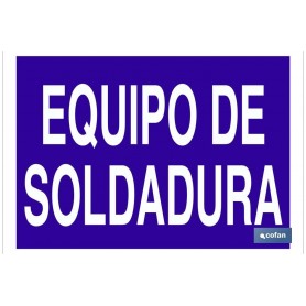 ▷ Cartel Equipo de soldadura | Ferreidea
